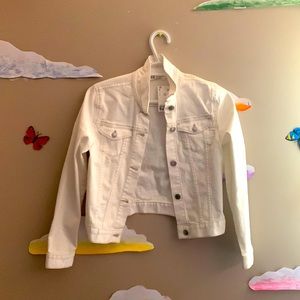 White jean jacket from H&M.